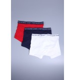 Polo boxerky - 3PACK biela,modrá,červená  009  '714513424-009'