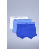Polo boxerky - 3PACK biela,bledomodrá,modrá  '714662050-004'