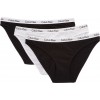 Calvin Klein nohavičky BIKINI - 3PACK 'CAROUSEL' čierna,biela,čierna  WZB