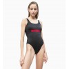 Calvin Klein dámske plavky - JEDNODIELNE 'CORE ICON' čierne  094
