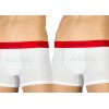 Calvin Klein boxerky - 2PACK 'PRO STRETCH' biele s červeným pásom  RGQ