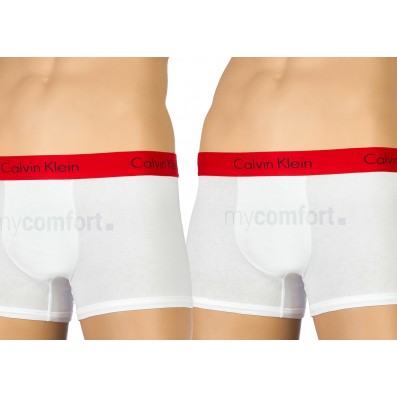 boxerky - 2PACK 'PRO STRETCH' biele s červeným pásom  RGQ