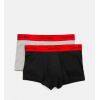 Calvin Klein boxerky - 2PACK 'PRO STRETCH' čierne a sivé s červeným pásom  UBH