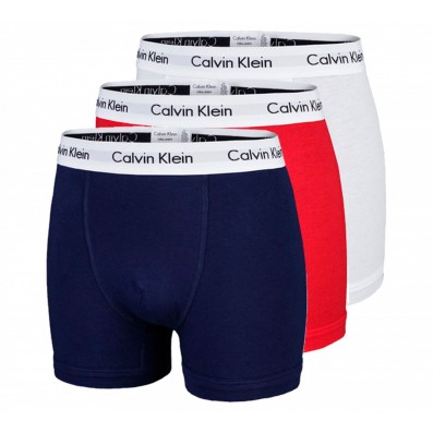 boxerky predlžené - 3PACK 'COTTON STRETCH' biela,modrá,červená  103