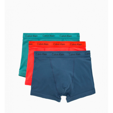 boxerky predlžené - 3PACK 'COTTON STRETCH' zelená,červená,modrá  FMY